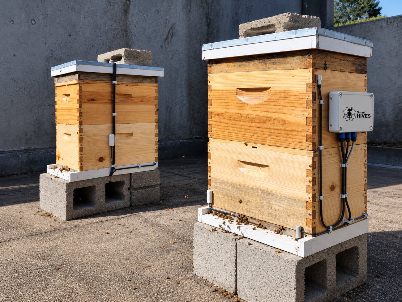 Smart Hives with sensors and control units