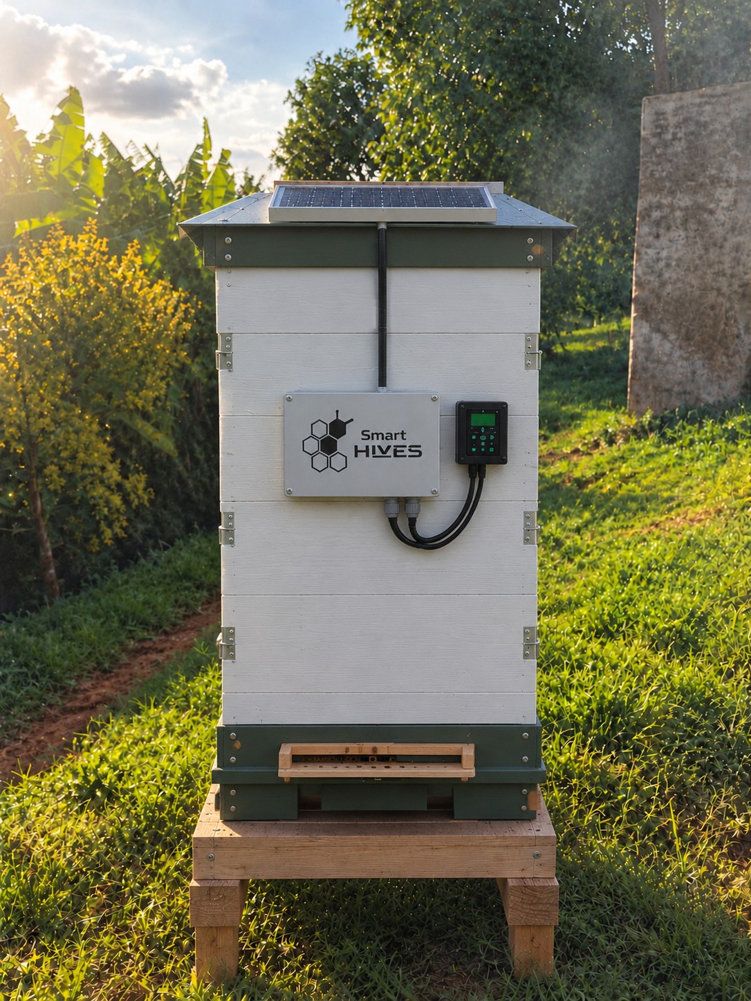 Smart Hives Warré Hive Full Kit with solar panel and control unit